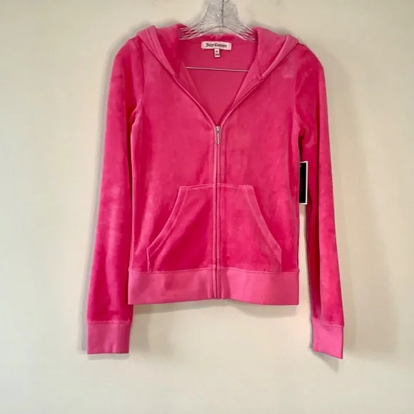 OG Juicy Couture Velour Tracksuit Jacket Hawaii Hot Neon Passion Pink - Picture 3 of 5